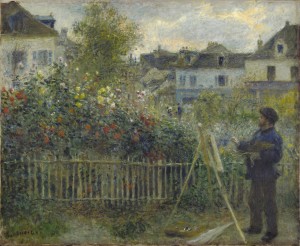 Pierre-Auguste Renoir, Claude Monet Painting in His Garden at Argenteuil, 1873_w
