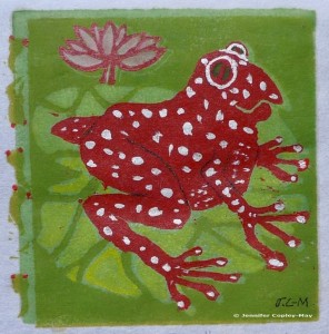 Jennifer Copley-May The Frog Red_Green_silver