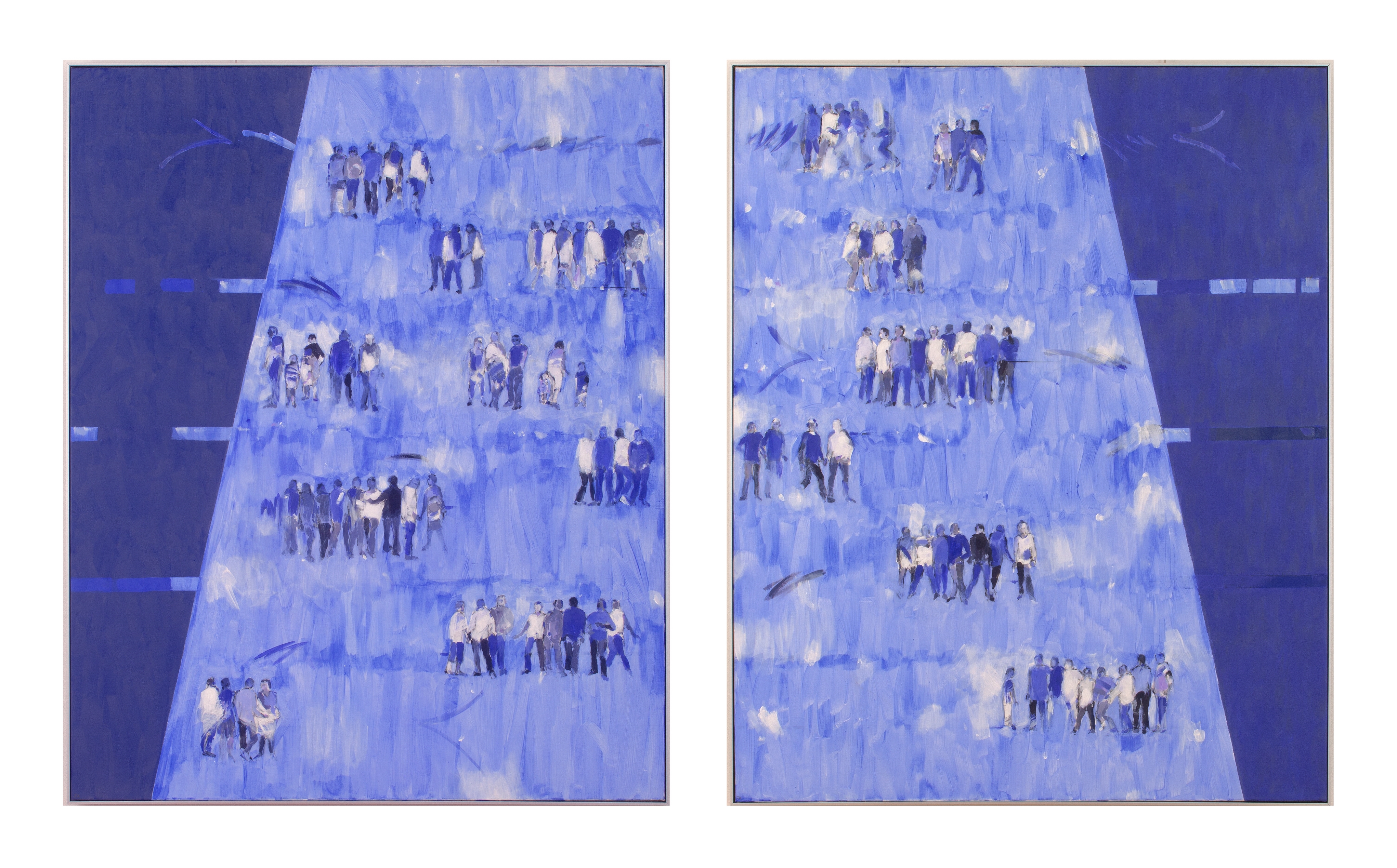 Zoë Kronberger BLUE GENES - together each 100x81 acrylic on canvas