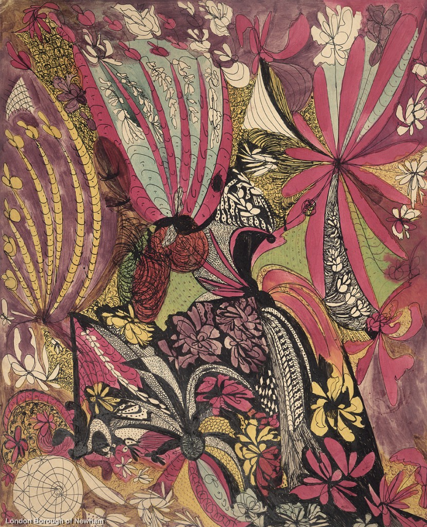 madge gill floral abstract