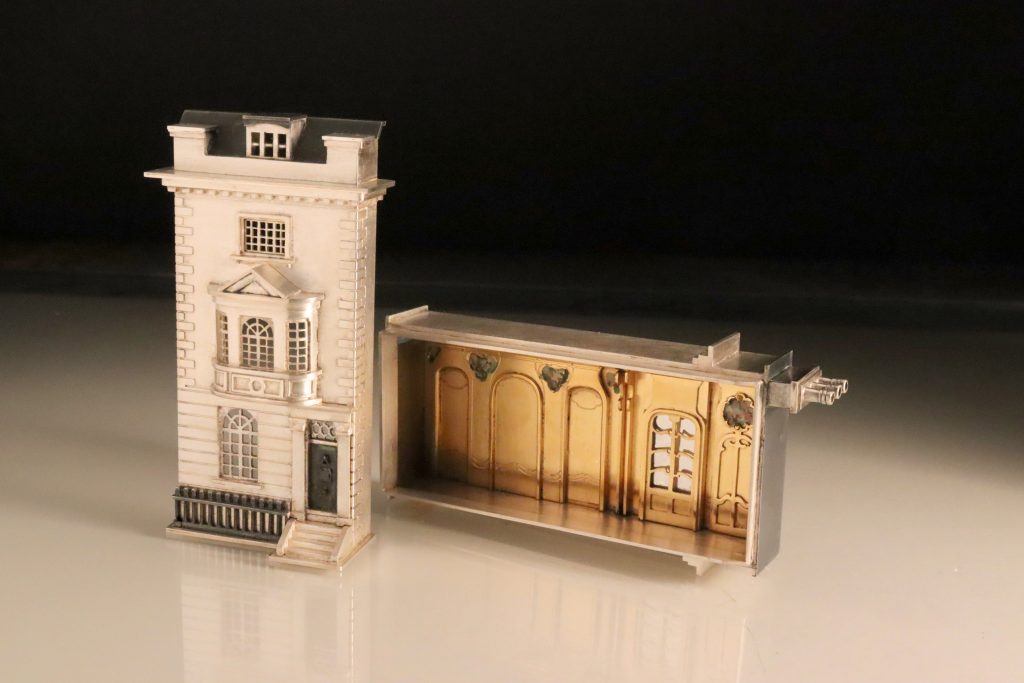 House in Knightsbridge box, 2014, silver with gold plated interior, 49x90x38mm deep